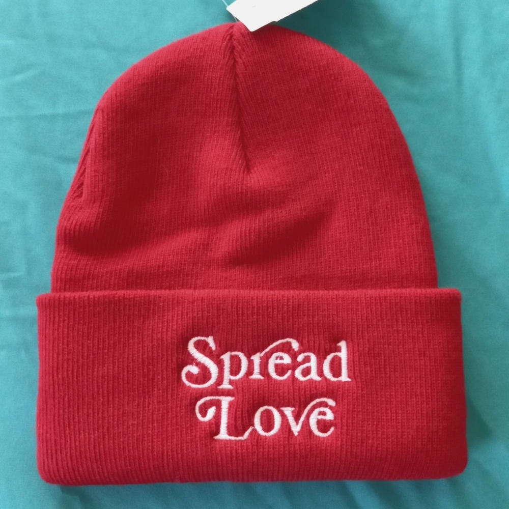 Red beanie hat
